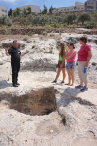 This is the wine press discovered not he grounds of the Nazareth Medical Center. It dates from Jesus' day and is most likely the actual wine press used when Jesus lived in Nazareth. 