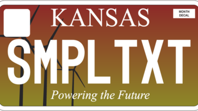 kansas personalized license plate