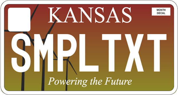 kansas personalized license plate